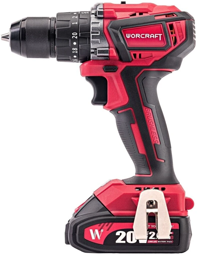 Akumuliatorinis suktuvas-gręžtuvas WORCRAFT CHD-S20LiB 20V LI-ION, 2x2.0Ah
