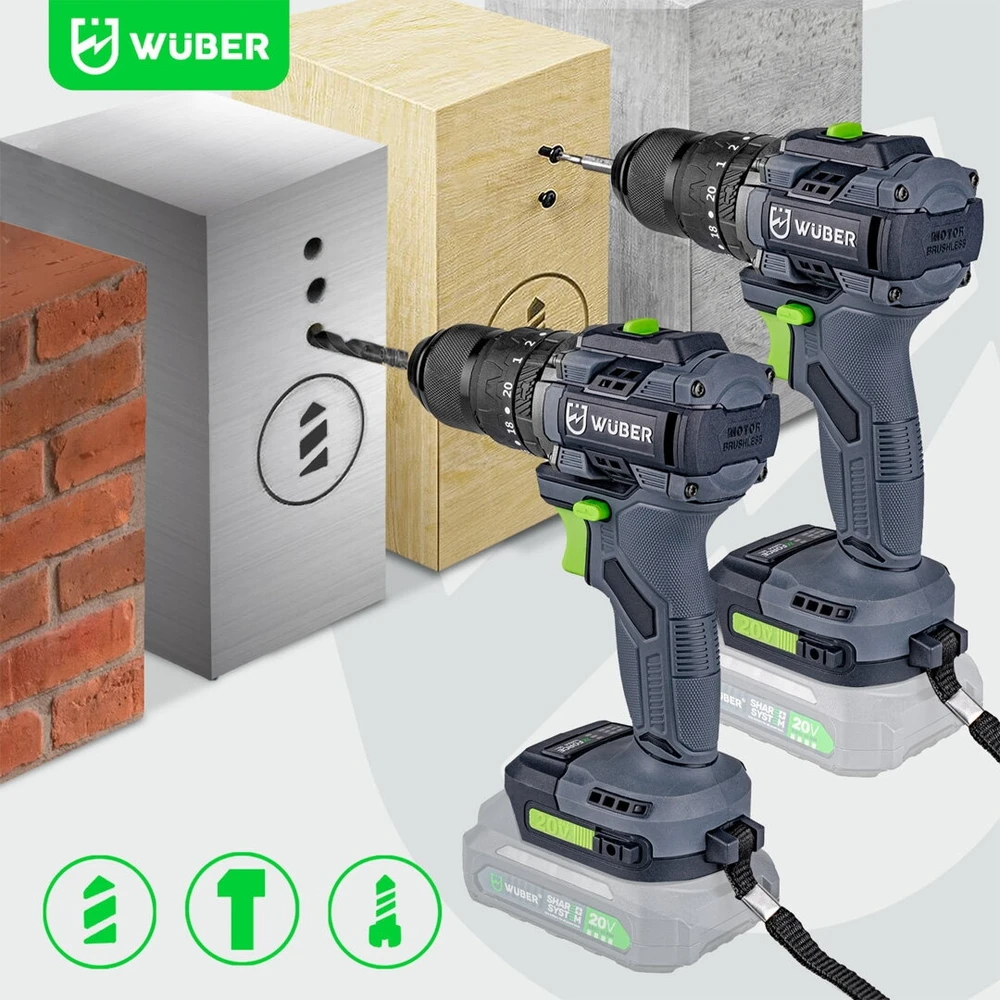Akumuliatorinis suktuvas Wuber 20V Li-ion Brushless (Be akumuliatoriaus ir įkroviklio)