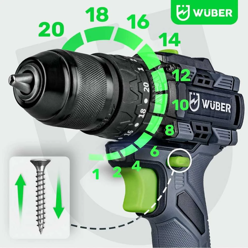 Akumuliatorinis suktuvas Wuber 20V Li-ion Brushless