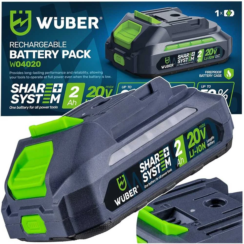 Akumuliatorius WUBER W04020, 20V, 2.0Ah