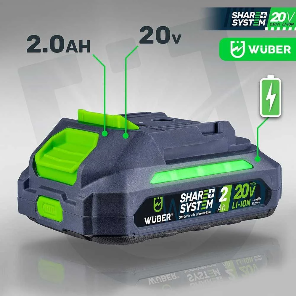 Akumuliatorius WUBER W04020, 20V, 2.0Ah