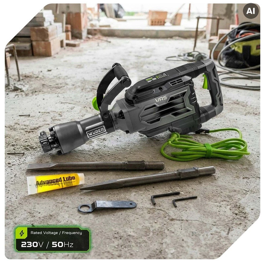 Atskėlimo plaktukas Wuber 1900 W, 60 J, HEX 30mm
