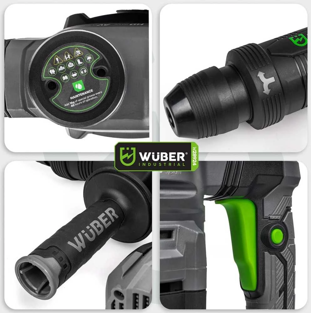 Atskėlimo plaktukas Wuber W28924 1400W SDS Max