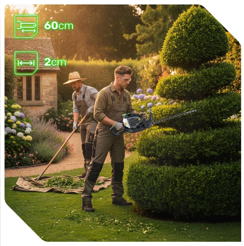 Benzininės gyvatvorių žirklės Wuber 750W