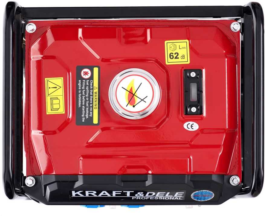 Benzininis elektros generatorius Kraft & Dele KD150, 1500W 12V/230V