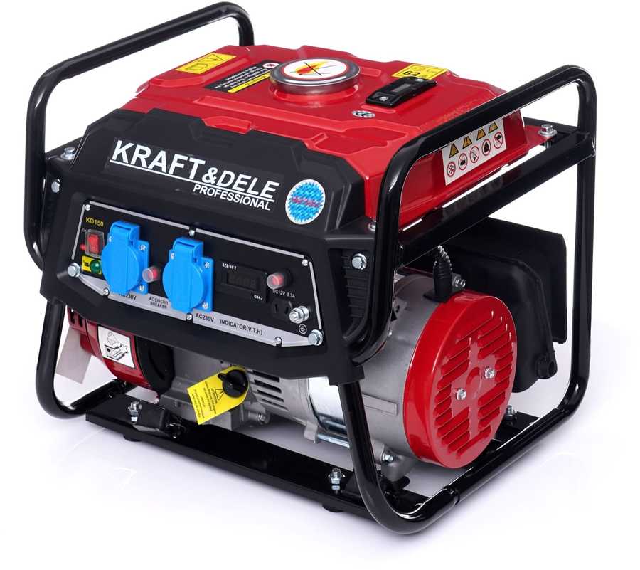 Benzininis elektros generatorius Kraft & Dele KD150, 1500W 12V/230V
