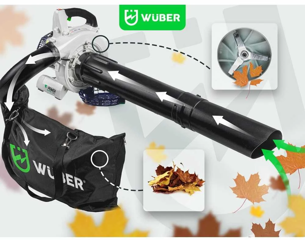 Benzininis lapų pūstuvas/siurblys WUBER W43434