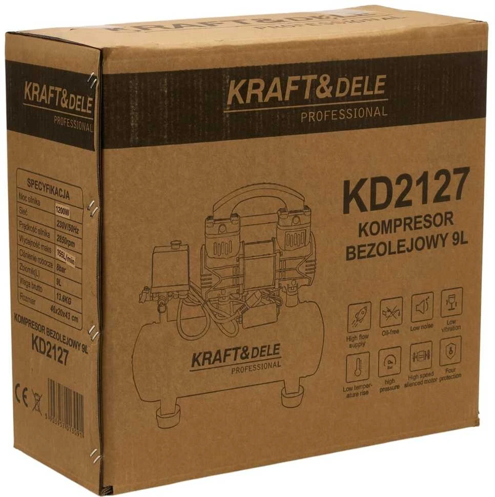 KRAFT & DELE Betepalinis oro kompresorius Kraft&Dele KD2127, 155 l/min