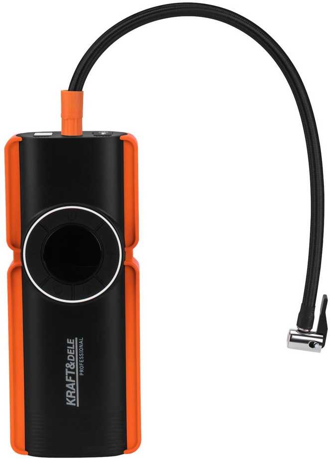 Daugiafunkcinis įkroviklis-paleidėjas su kompresoriumi ir LED žibintu Kraft & Dele KD5492, 1200A, 12 V, 10000 mAh
