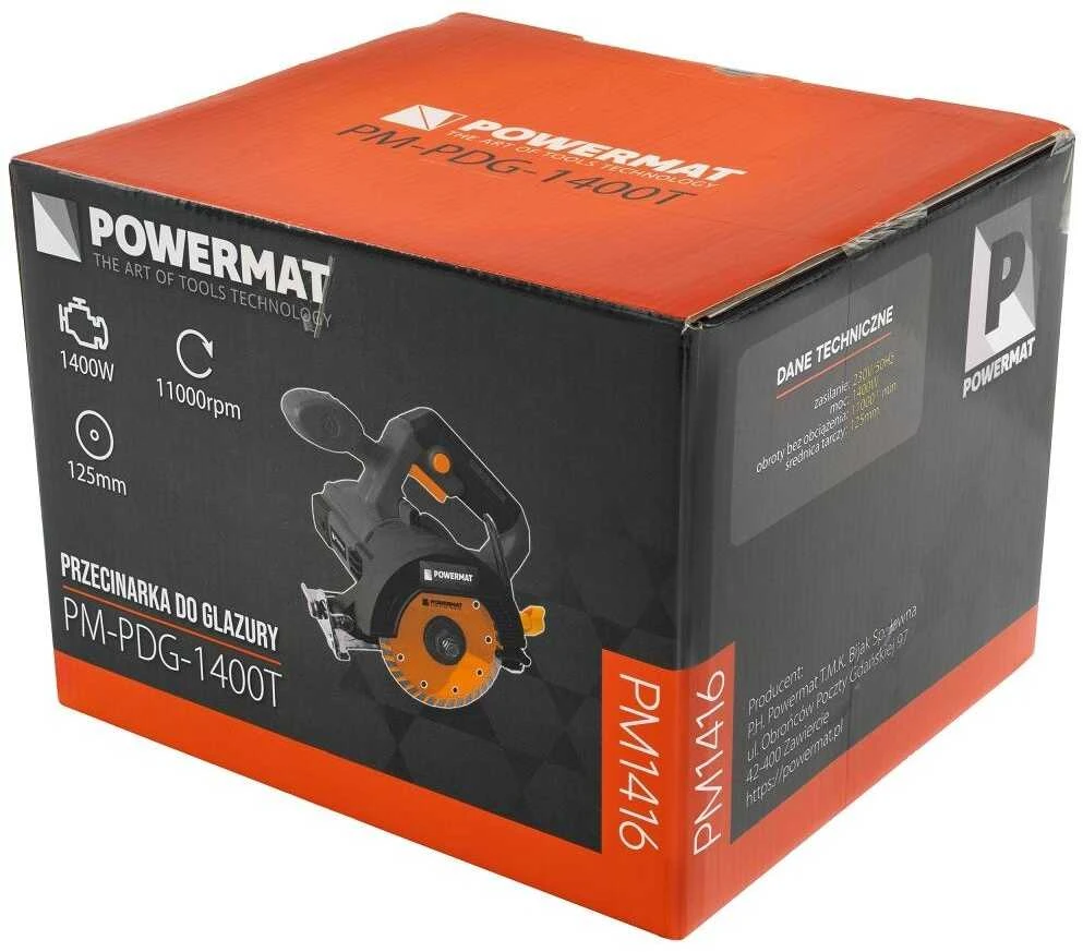 Diskinis plytelių pjūklas PowerMat PM1416, 1400W