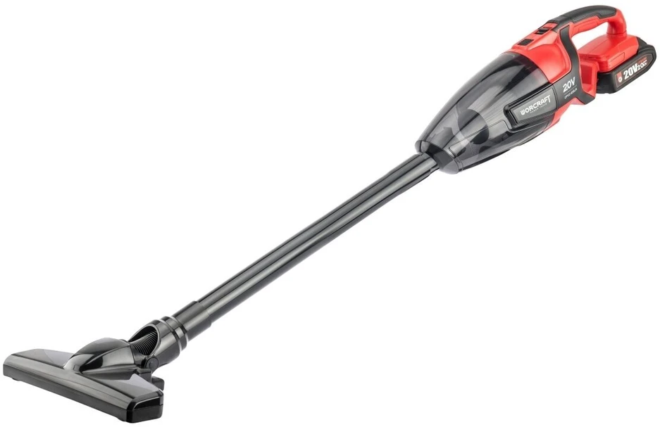 Dulkių siurblys Akumuliatorinis siurblys WORCRAFT 20V Li-ion su 4,0 Ah akumuliatoriumi