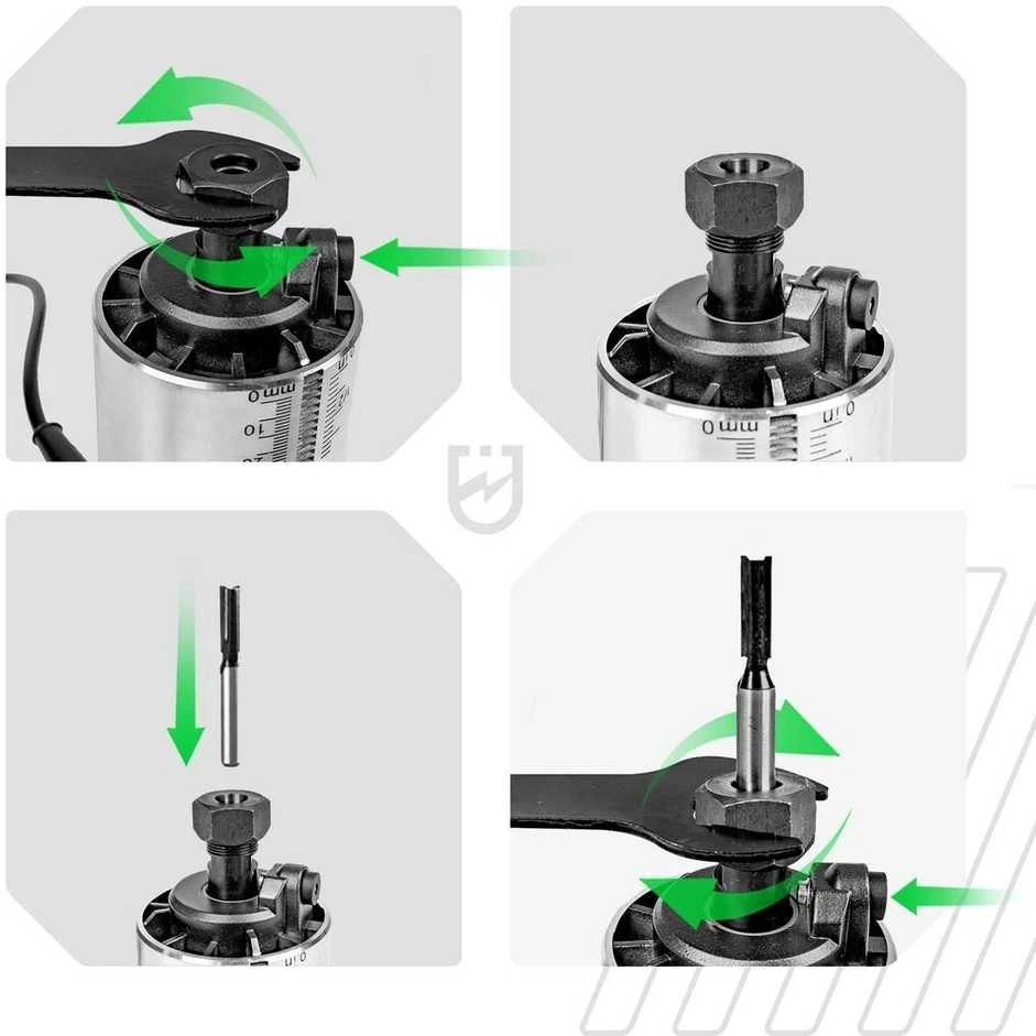 Elektrinė freza Wuber W28402 710W + 5 frezų rinkinys
