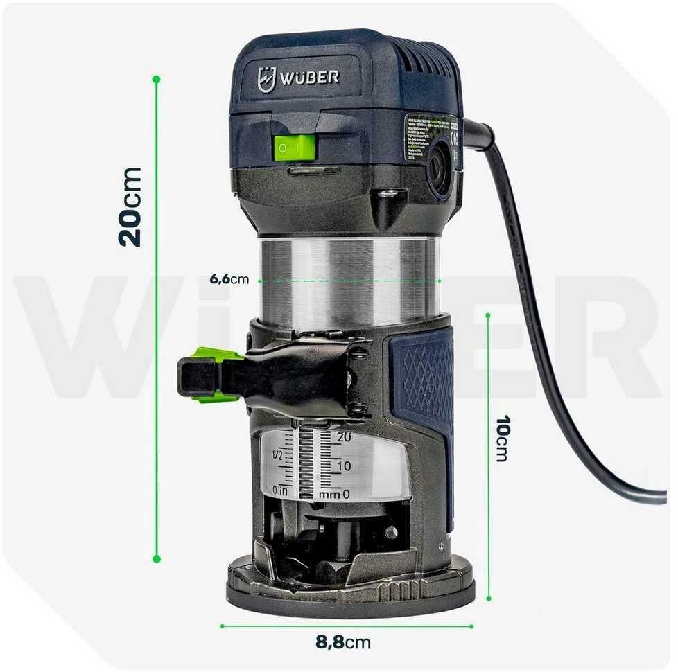 Elektrinė freza Wuber W28402 710W + 5 frezų rinkinys