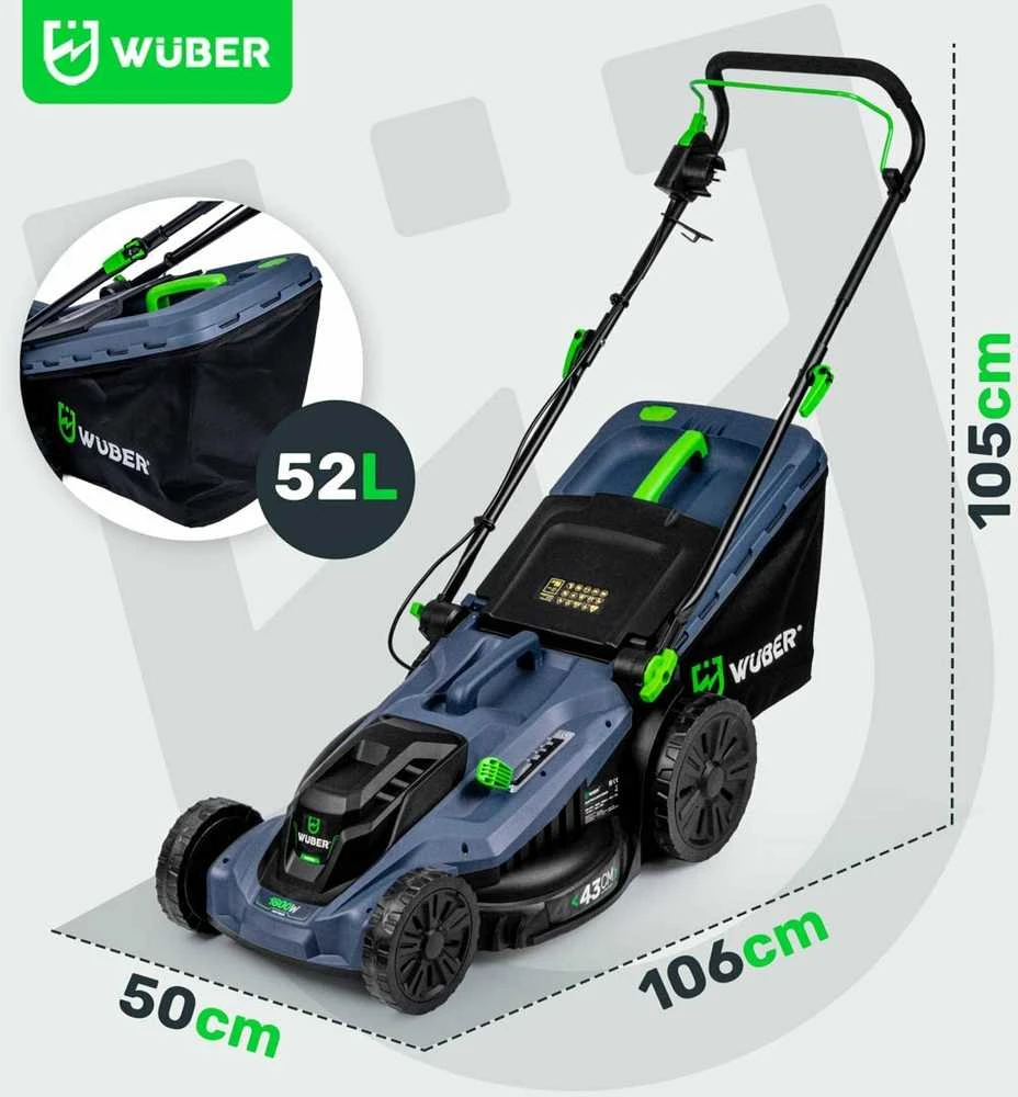 Elektrinė vejapjovė Wuber W08103, 1800W