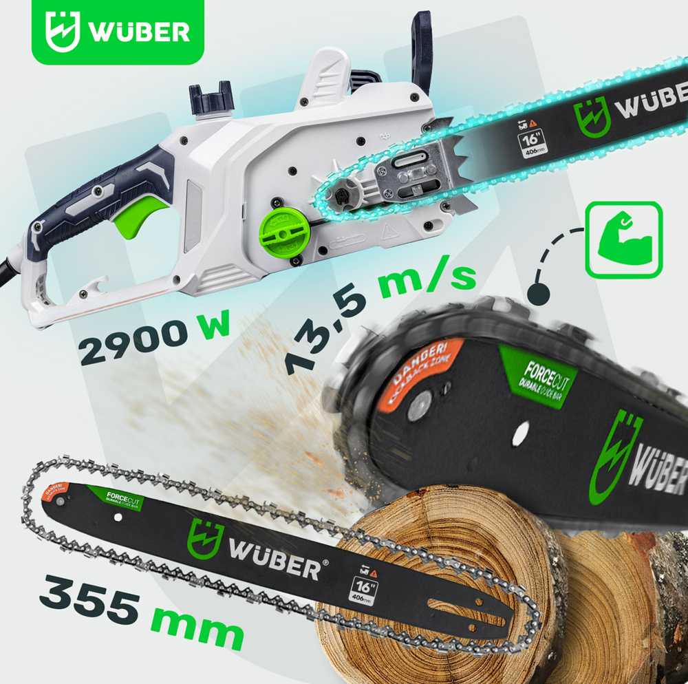 Elektrinis grandininis pjūklas WUBER W41696 2,0 kW
