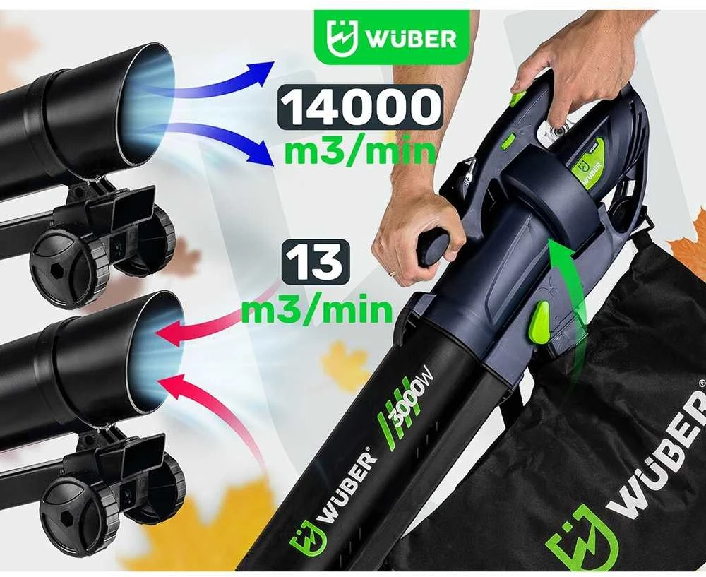 Elektrinis lapų pūstuvas/siurblys Wuber W43420