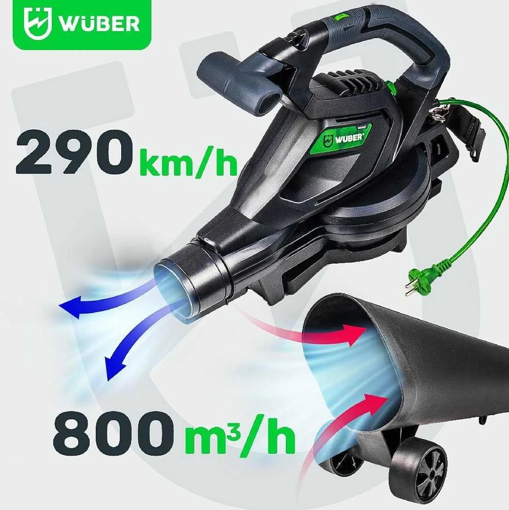 Elektrinis lapų pūstuvas/siurblys Wuber W43422, 3000 W