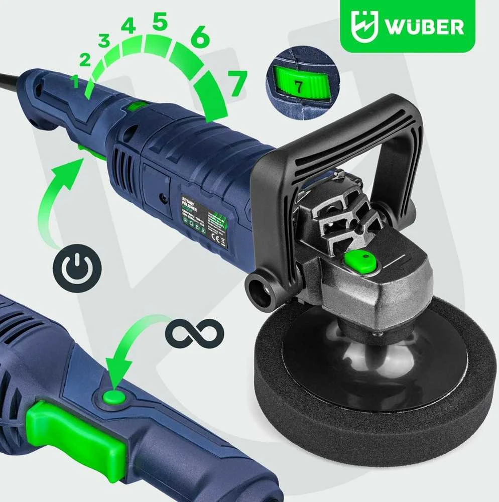 Elektrinis poliruoklis WUBER 2300W 180mm
