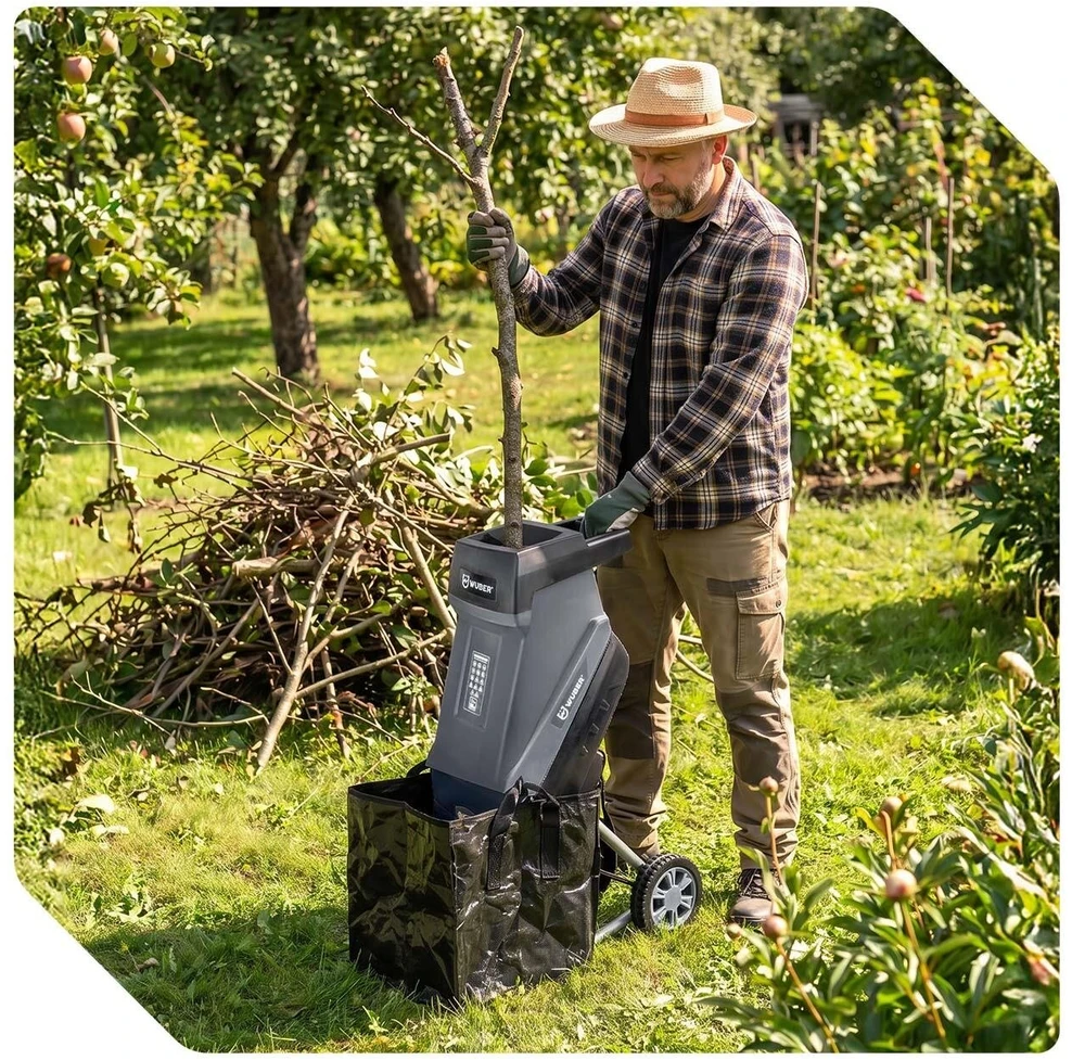 Elektrinis šakų smulkintuvas WUBER, 2500W, 45L
