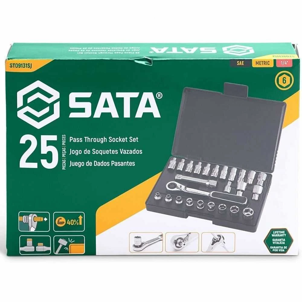 Galvučių rinkinys 1/4" (25vnt) Sata