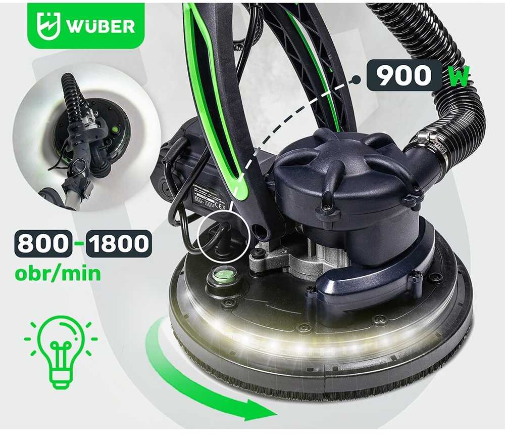 Glaisto šlifuoklis Wuber W26604, 900W
