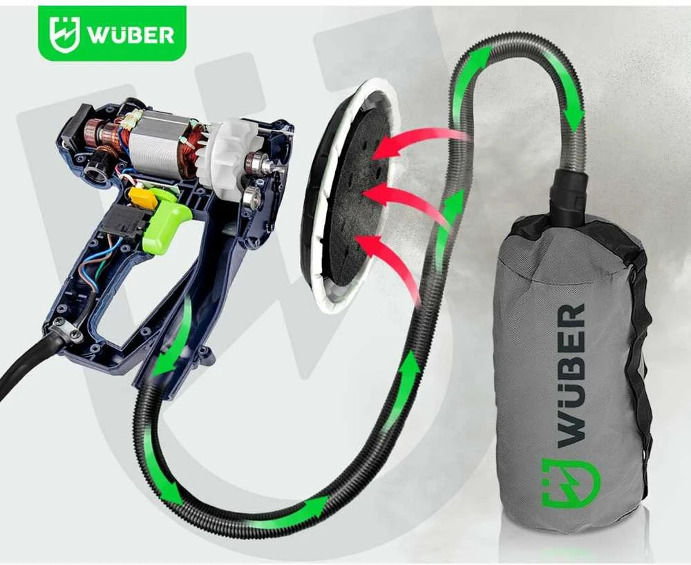 Glaisto Šlifuoklis WUBER WR-DS-1400 su DUAL LED apšvietimu