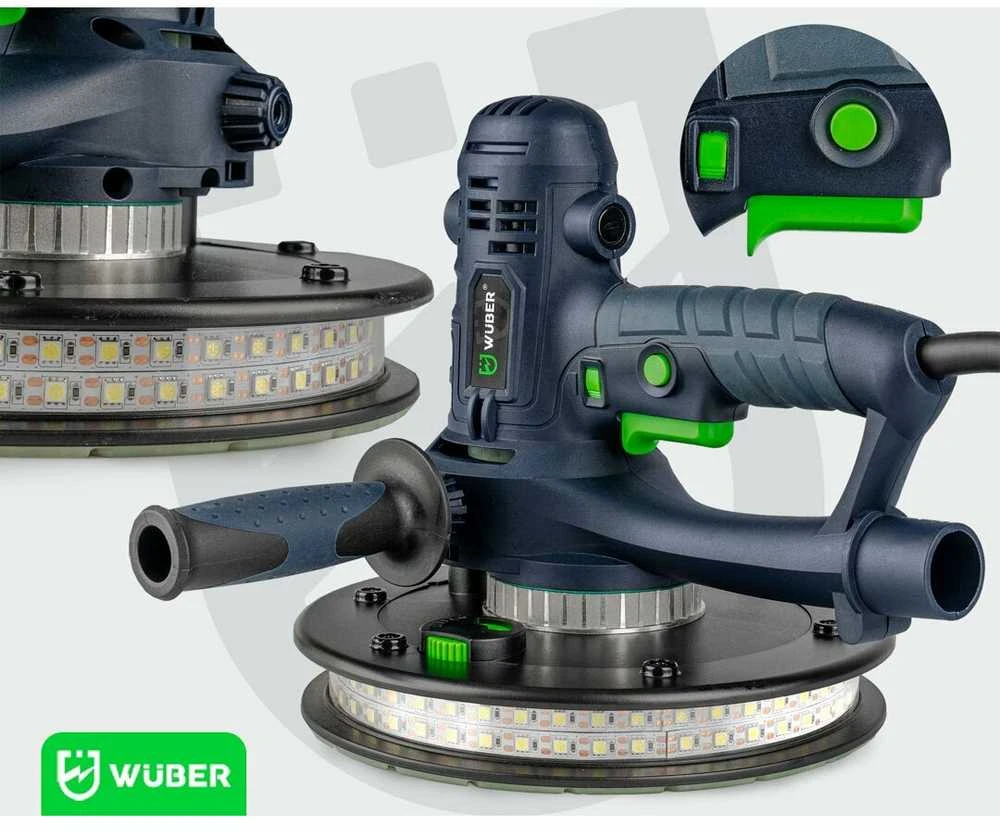 Glaisto Šlifuoklis WUBER WR-DS-1400 su DUAL LED apšvietimu