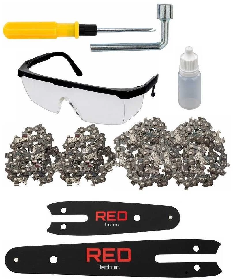 Grandininis pjūklas Red Technic Raudona Technic Akumuliatorinis grandininis mini pjūklas Raudona Technic RTMPA0064