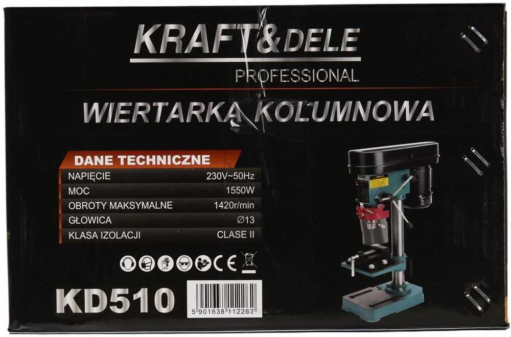 Grąžtas Bestcraft Gręžimo staklės Kraft & Dele KD510, 13mm 1550W