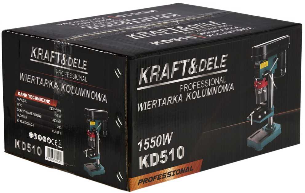 Grąžtas Bestcraft Gręžimo staklės Kraft & Dele KD510, 13mm 1550W