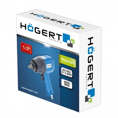Pneumatinis smūginis veržliasukis Hogert HT4R623; 1/2''