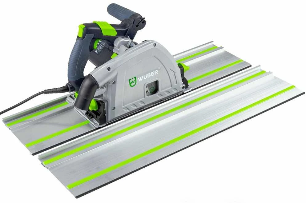 Įgilinamasis diskinis pjūklas WUBER 2400W su kreipiančiąja liniuote