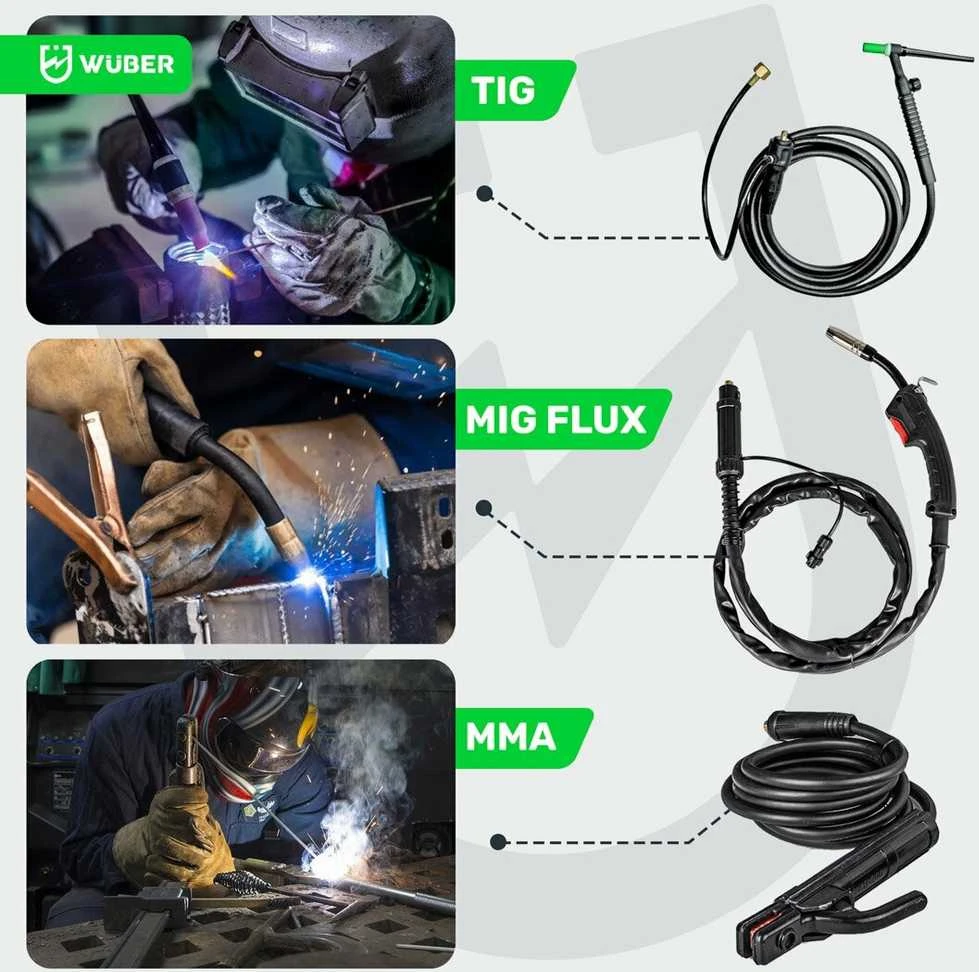 Inverterinis suvirinimo pusautomatis Wuber MIG FLUX MMA TIG