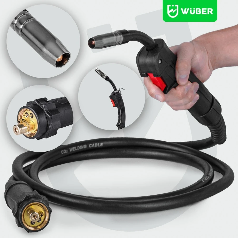 Inverterinis suvirinimo pusautomatis Wuber W19005 MIG FLUX MMA TIG