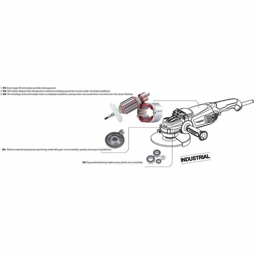 Kampinis šlifuoklis Worcraft AG24-230H