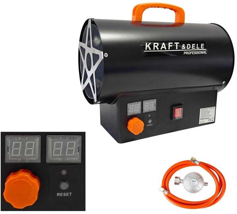 KRAFT & DELE Dujinis šildytuvas Kraft&Dele KD11700, 25kW su termostatu