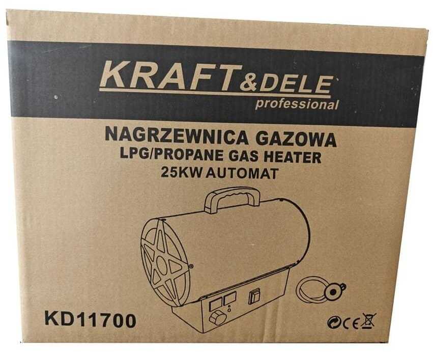 KRAFT & DELE Dujinis šildytuvas Kraft&Dele KD11700, 25kW su termostatu