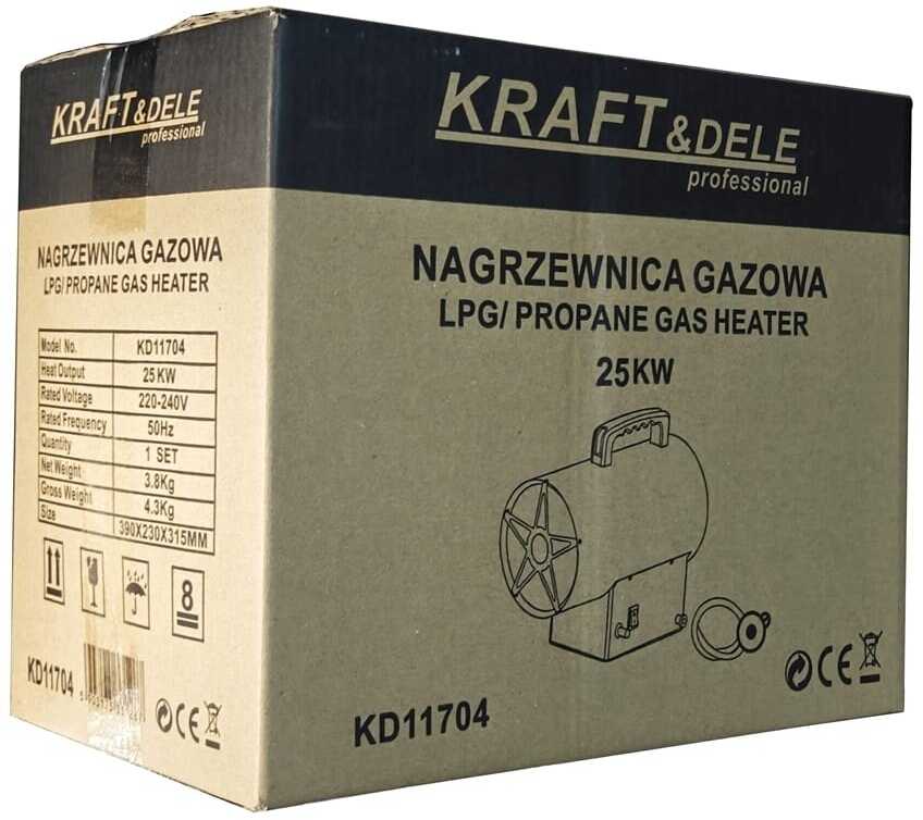 KRAFT & DELE Dujinis šildytuvas Kraft&Dele KD11704, 25kW