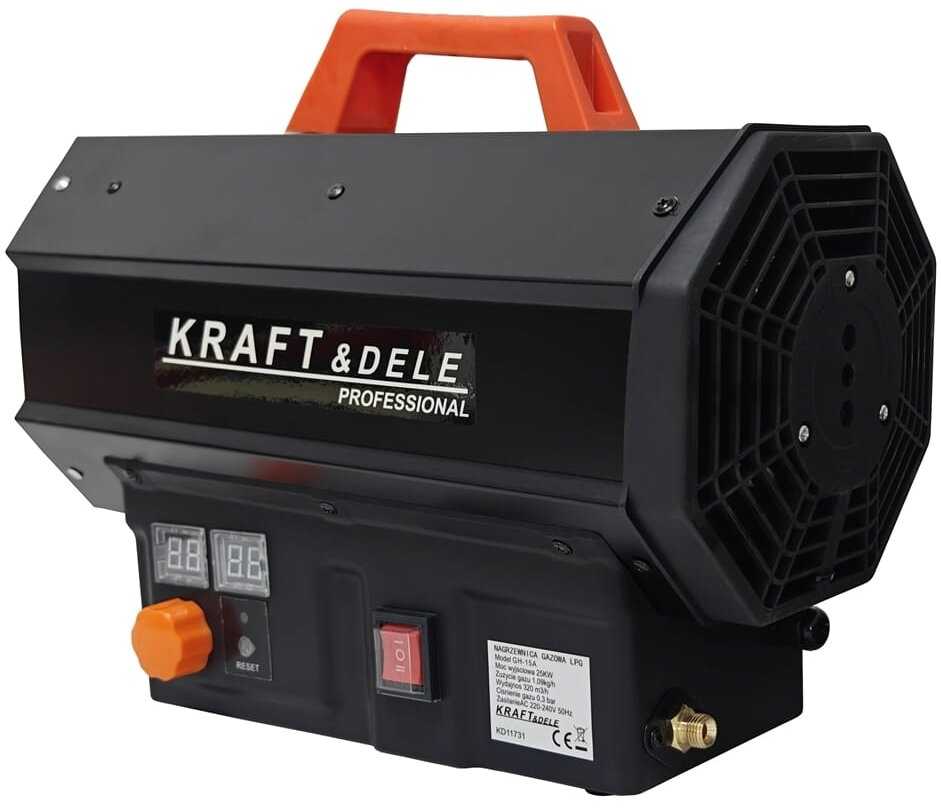 KRAFT & DELE Dujinis šildytuvas su termostatu Kraft&Dele KD1173, 25 kW