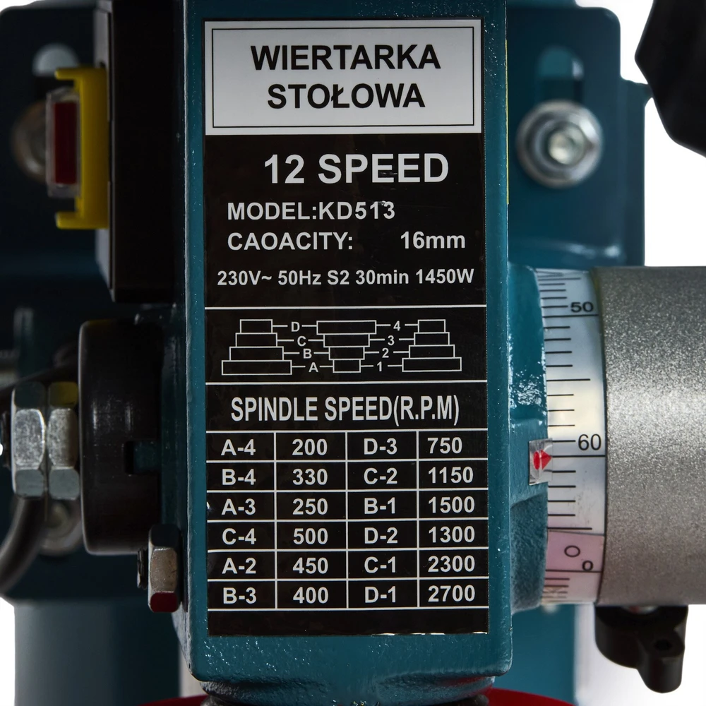 KRAFT & DELE Gręžimo staklės Kraft&Dele KD513, 1450 W