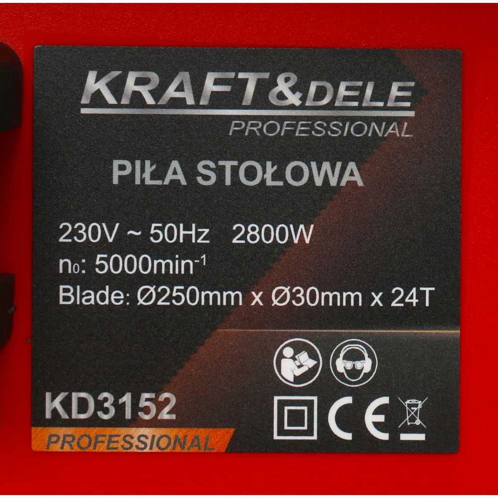 Medžio pjovimo staklės Kraft & Dele KD3152, 2800W