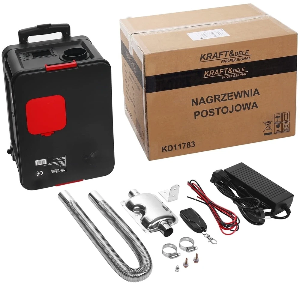Kraftdele Mobilus dyzelinis oro šildytuvas Kraft & Dele KD11783, 8kW 12/24/230V