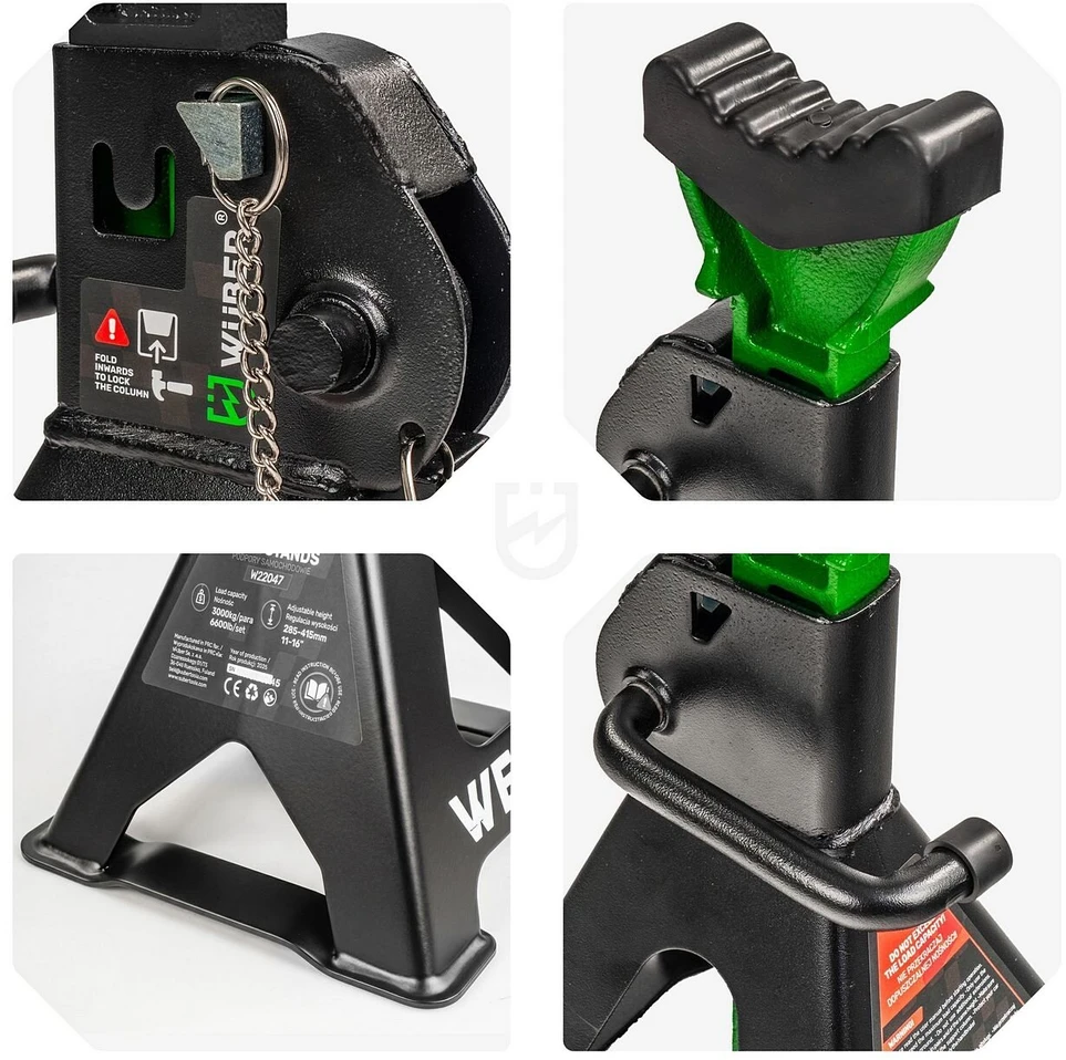 Pastatomas domkratas Wuber W22047, 3t, 285-415mm, 2 vnt.