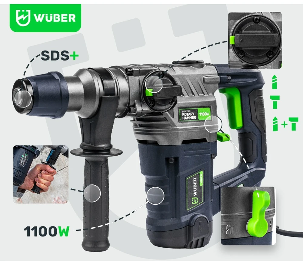 Perforatorius Wuber 1100W SDS+
