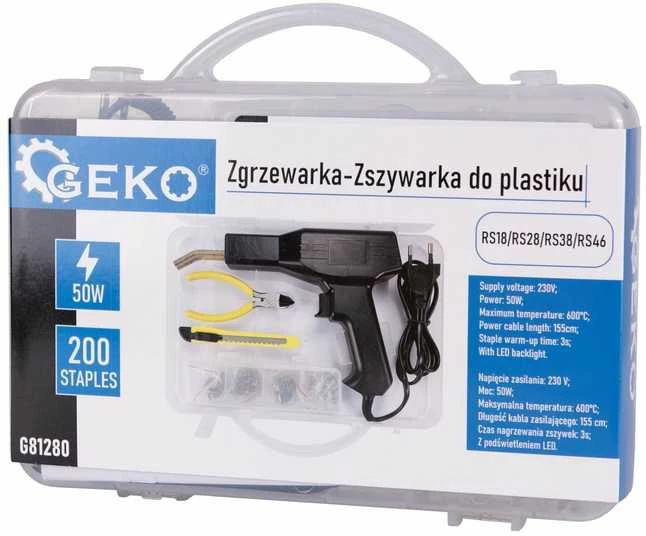 Plastiko suvirinimo pistoleto komplektas Geko 50W