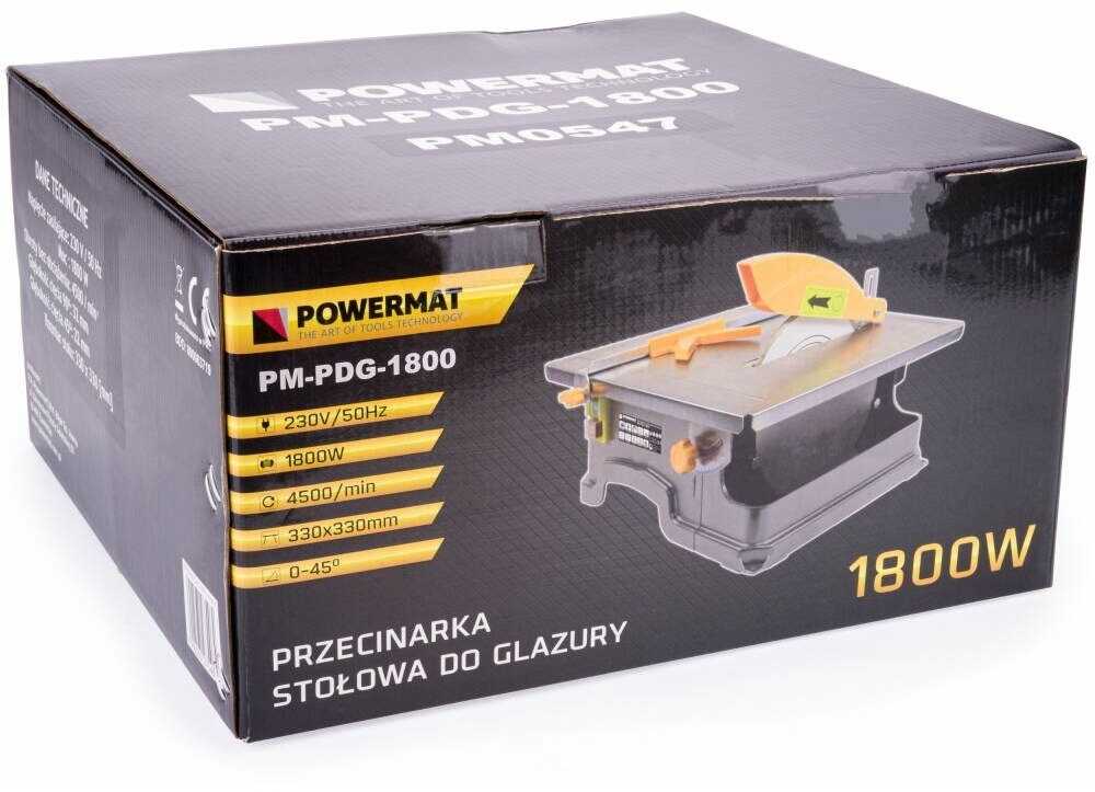 Plytelių pjovimo staklės POWERMAT 1800W, 180X22,2mm