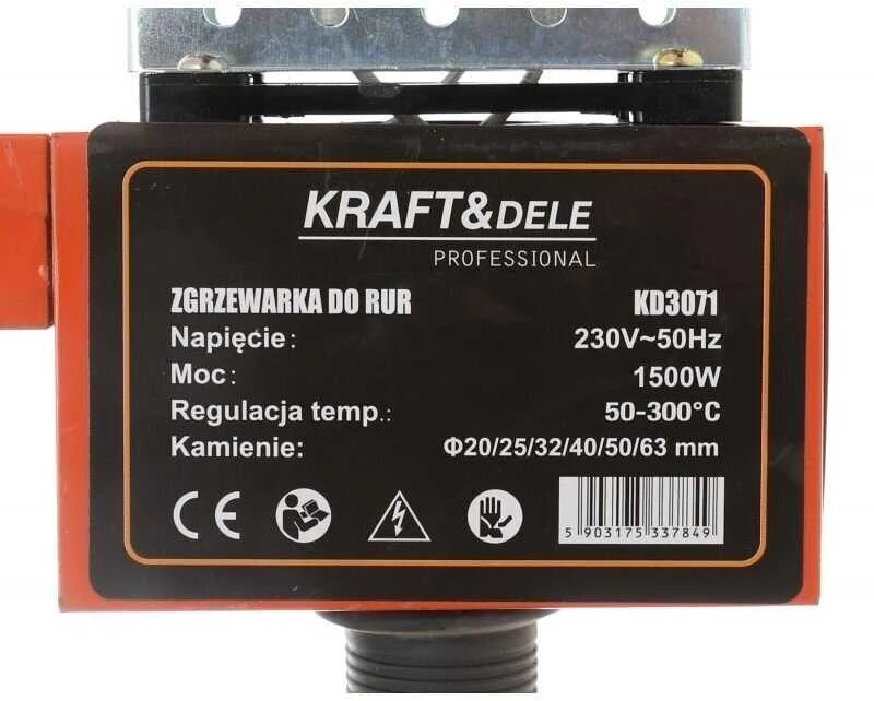 Kraft&Dele PPR vamzdžių lituoklis Kraft & Dele 20-63mm (KD3071)