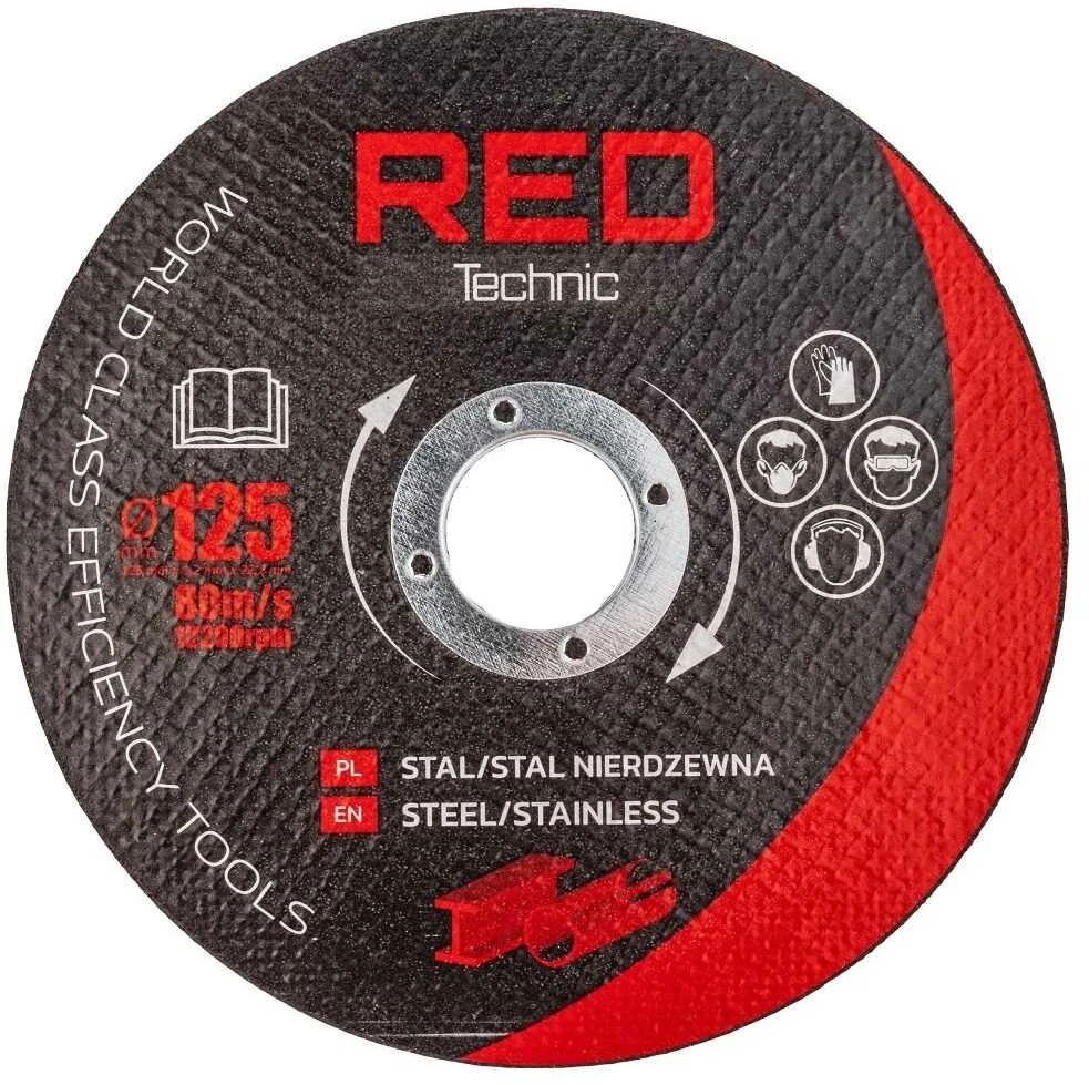 Red Technic Akumuliatorinis kampinis šlifuoklis Raudona Technic RTSZK0140, 21V Li-ion 125mm