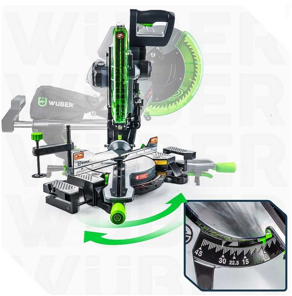 Skersinio pjovimo pjūklas Wuber W33742, 2000 W, 305 mm
