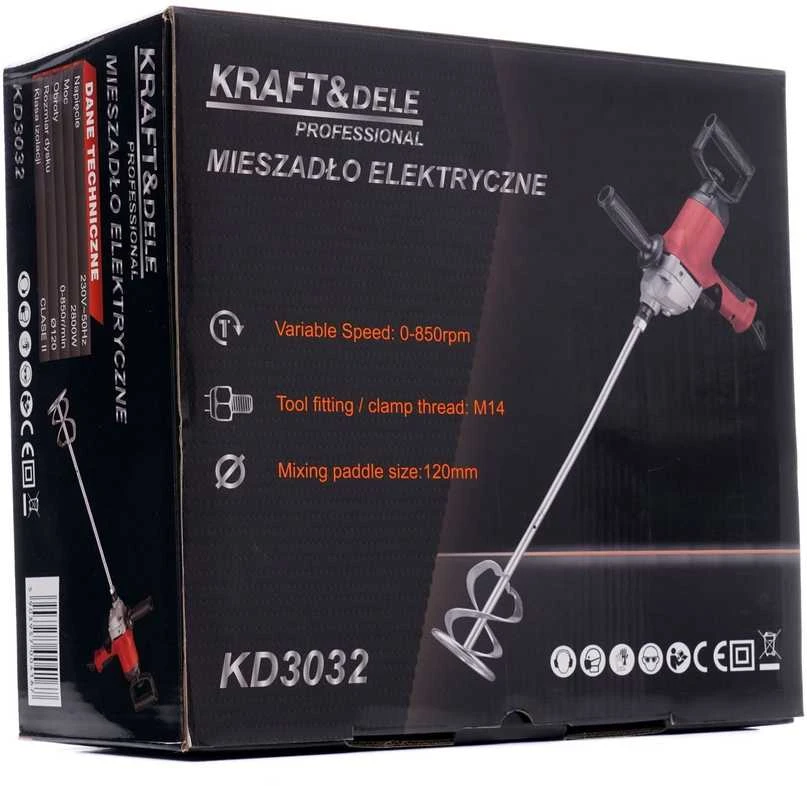 Statybinis maišytuvas Kraft & Dele KD3032, 120mm, 2800W
